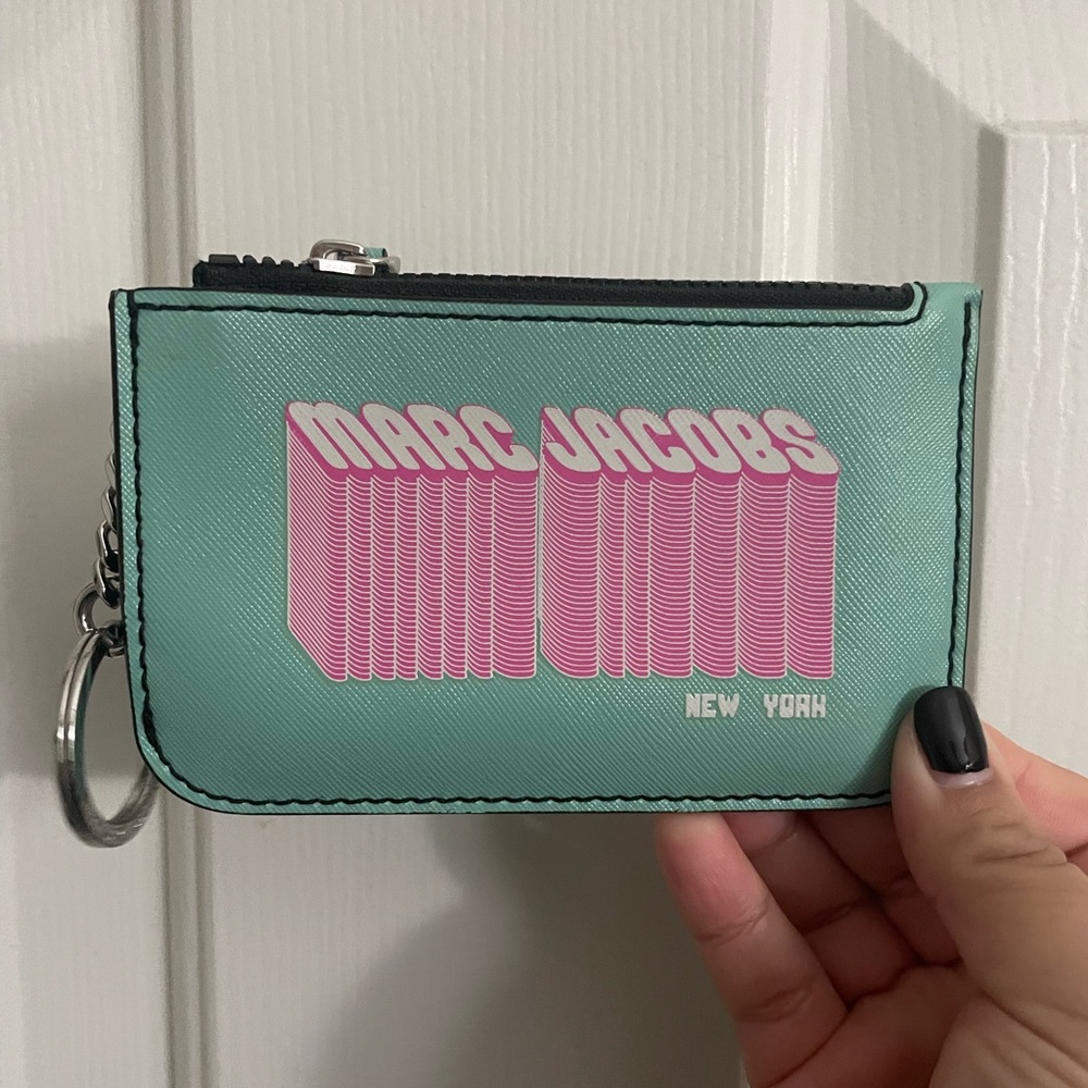 Teal Marc Jacobs Key Pouch